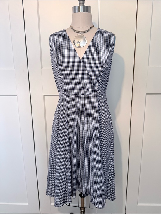 Dkny Dresses & Skirts - DKNY wrap Gingham plaid dress 10